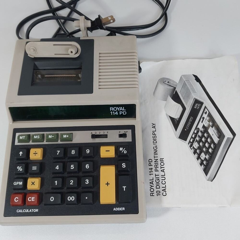 Vintage Royal 114PD Electronic Calculator Adding‎ Machine
